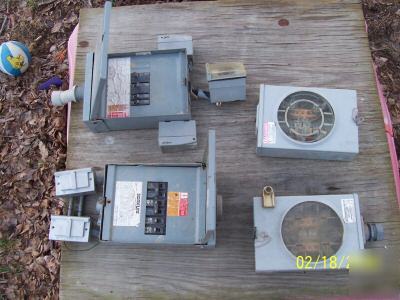 Square d breaker box meter pole box 110 220 amp