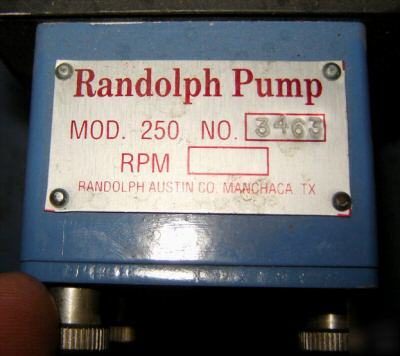 Unused: randolph peristaltic pump model 250 (3399)